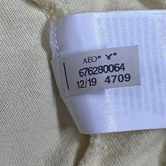 American Eagle Graphic Shirt Men XL Light Yellow Standard Fit N.Y. City USA 1977 - Picture 11 of 12